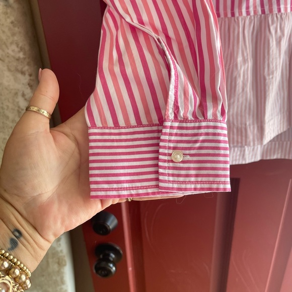 NWT Free Assembly 100% cotton long sleeve V-Neck peasant blouse 👚 - Picture 2 of 8